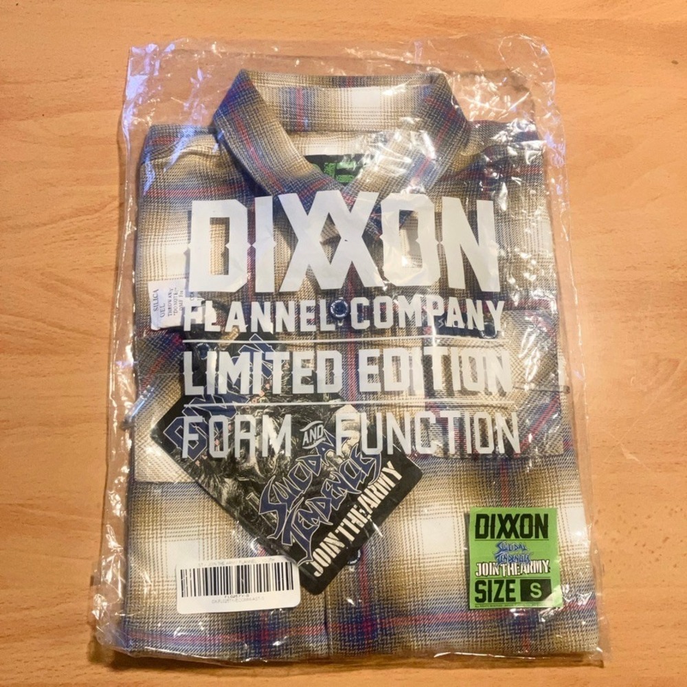 NWT Dixxon Suicidal Tendencies Join The Army Youth Division Boys S Flannel Shirt